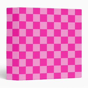 Eye-Catching Pink Chequerboard Binder