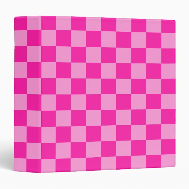 Eye-Catching Pink Chequerboard Binder (Front/Spine)