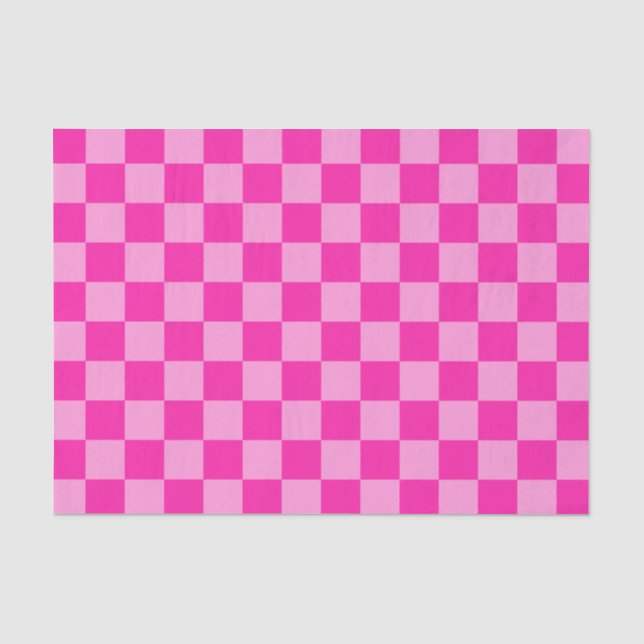 Eye-Catching Pink Chequerboard Tissue Paper (Front)