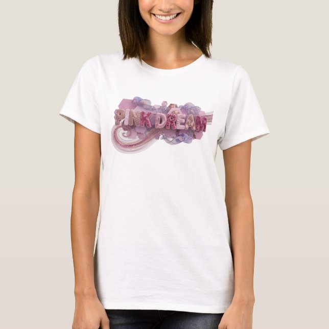 Eye-Catching Pink PINK DREAM Statement Tee (Front)