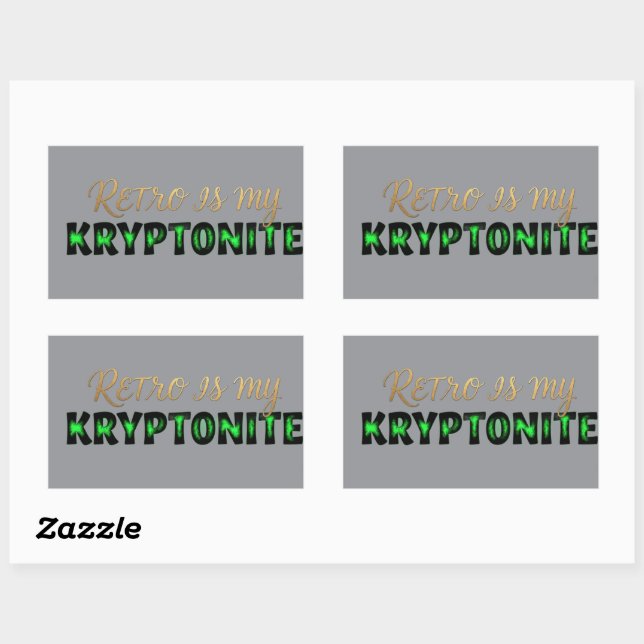 eye catching rectangular 80's/90's stickers (Sheet)