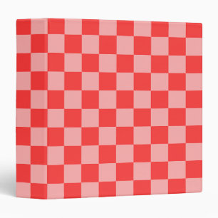 Eye-Catching Red and Pink Chequerboard Binder