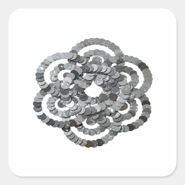 Eye-Catching Silver SILVER COINS Craft Sticker (Front)