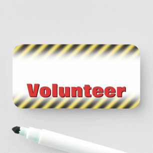 Eye-Catching "Volunteer" Name Tag