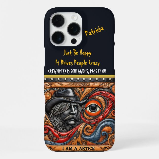 Eye-Centric Art with Bold Patterns iPhone Case (Back)