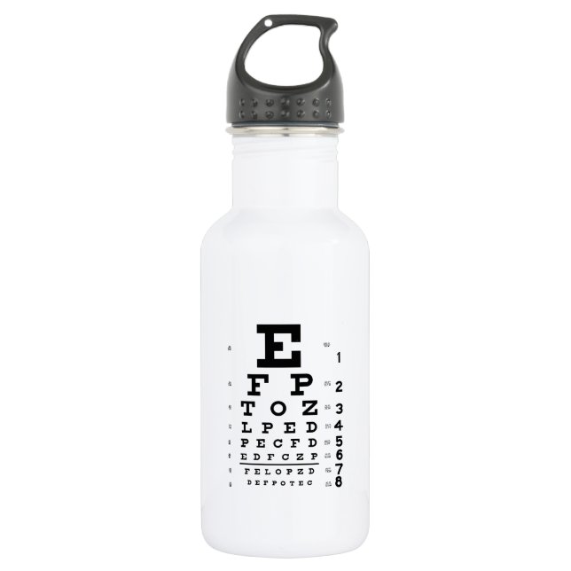 Eye Chart 16 oz. 532 Ml Water Bottle (Front)