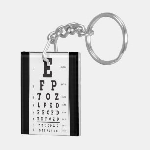 Eye Chart Acrylic Keychain