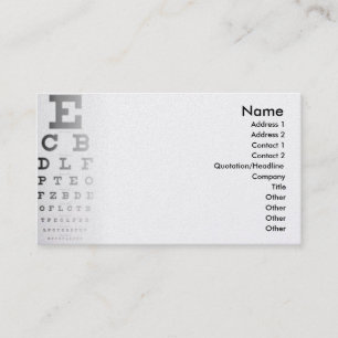 Eye Chart Business Card