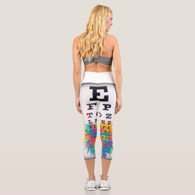 EYE CHART CAPRI LEGGINGS (Back)