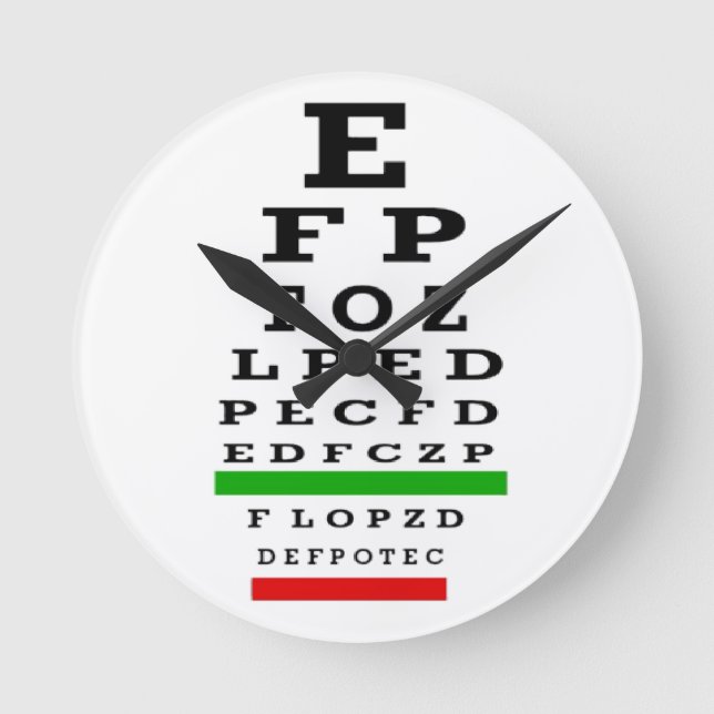 Eye Chart Clock (Front)