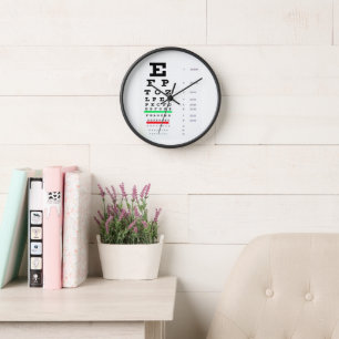Eye Chart Clock