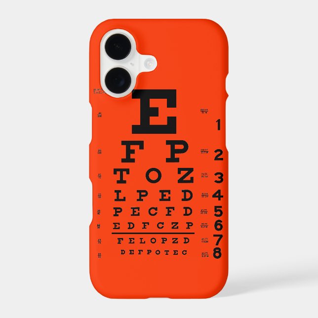 Eye Chart Customizable background colour phone (Back)