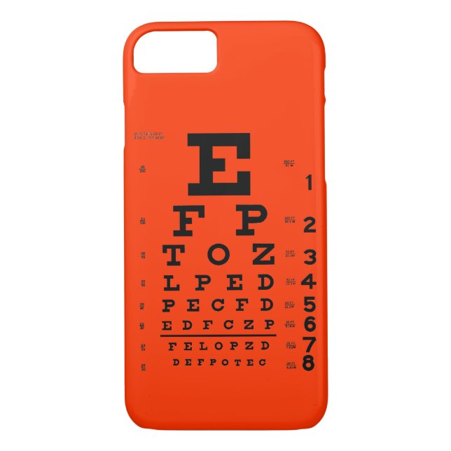 Eye Chart Customizable background colour phone Case-Mate iPhone Case (Back)
