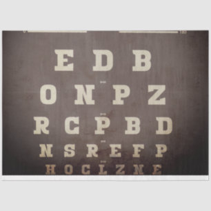 Eye Chart Decoupage Paper