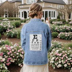 Eye Chart denim jeans jacket