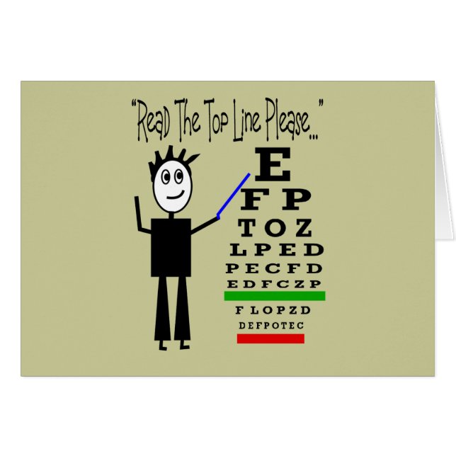 Eye Chart Eye Doctor Design Gifts (Front Horizontal)