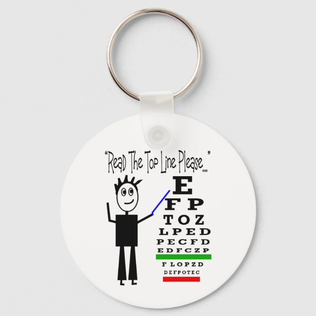 Eye Chart Eye Doctor Design Gifts Keychain (Front)