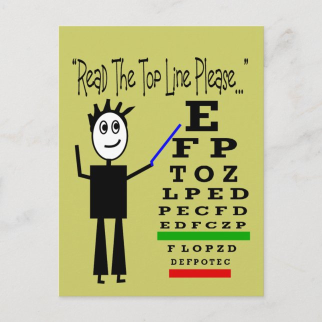 Eye Chart Eye Doctor Design Gifts Postcard (Front)