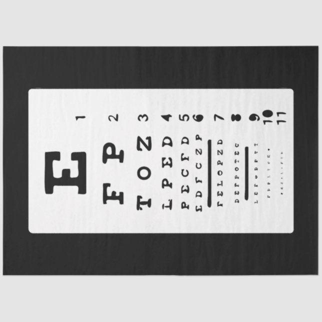 Eye Chart Gift Tissue Paper (Front)