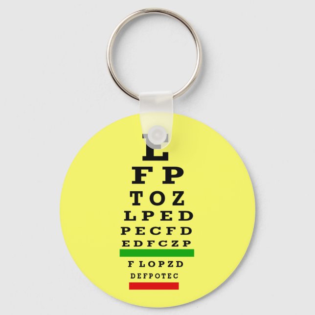 EYE CHART Gifts Keychain (Front)