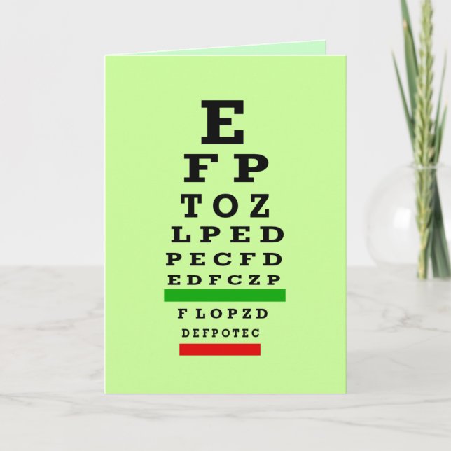 EYE CHART Gifts Thank You Card (Front)