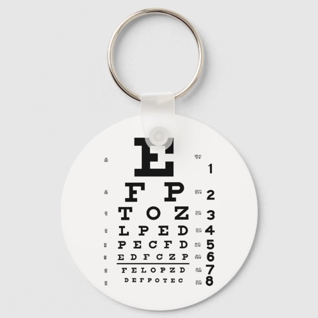 Eye Chart Keychain (Front)