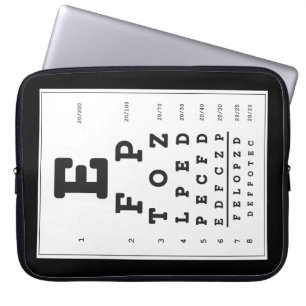 Eye Chart Lap Top Sleeve