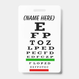 Eye Chart   Magnet Badge