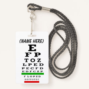 Eye Chart   Magnet Badge