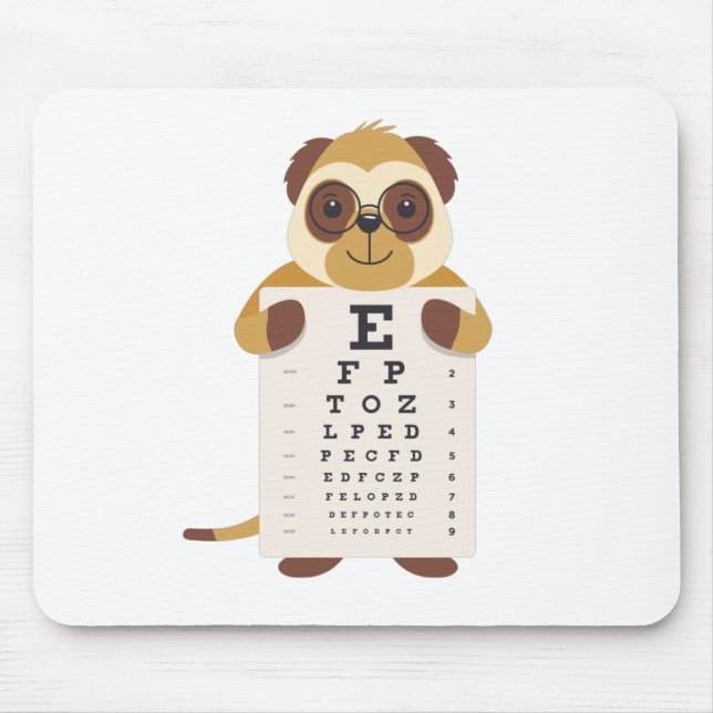 Eye chart meerkat mouse pad (Front)