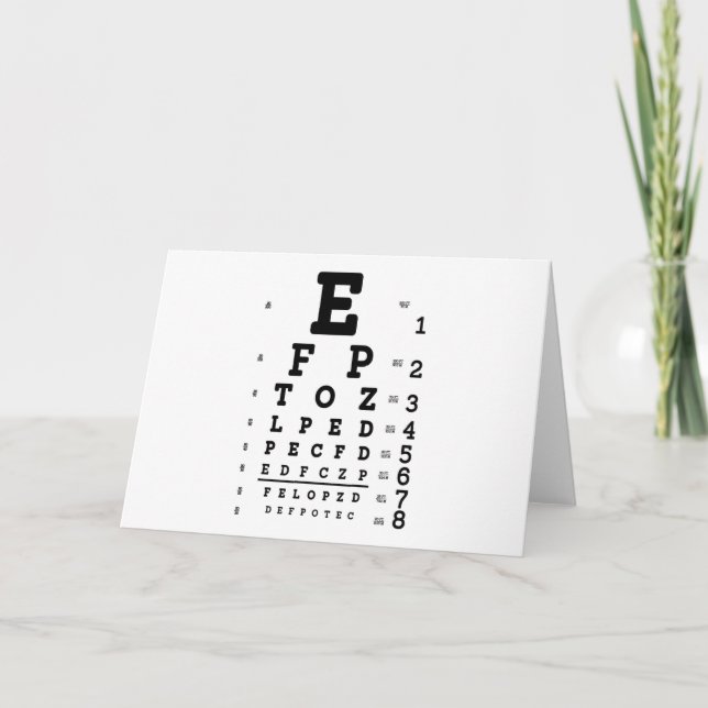 Eye Chart Optometrist Card (Front)
