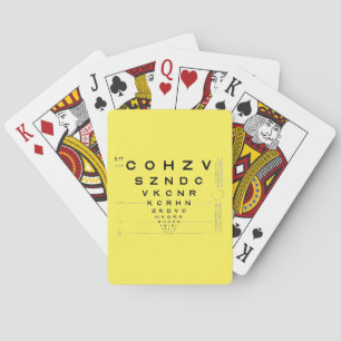 Eye Chart Optometrist  Playing Cards