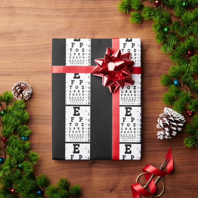Eye Chart Optometrist Wrapping Paper (Holiday Gift)