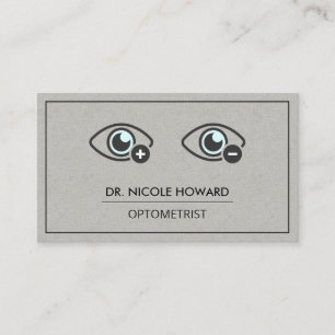 Eye Chart   Phoropter Equipment Business Card