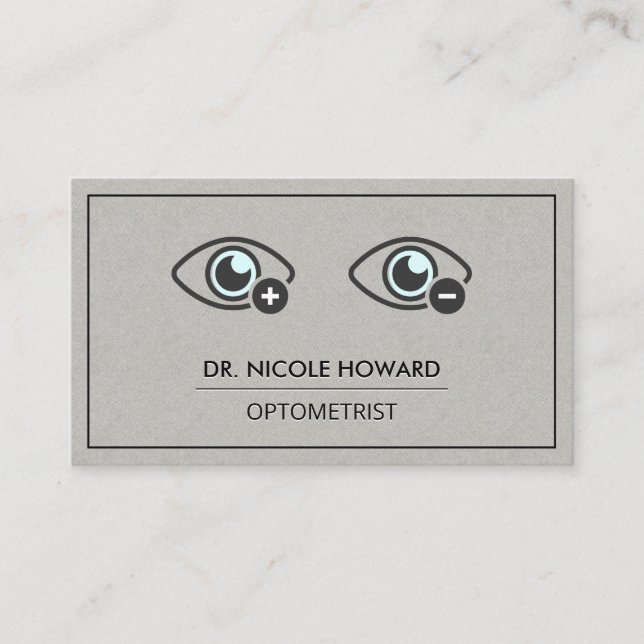 Eye Chart | Phoropter Equipment Business Card (Front)