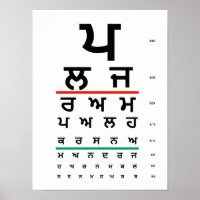 Eye Chart Punjabi