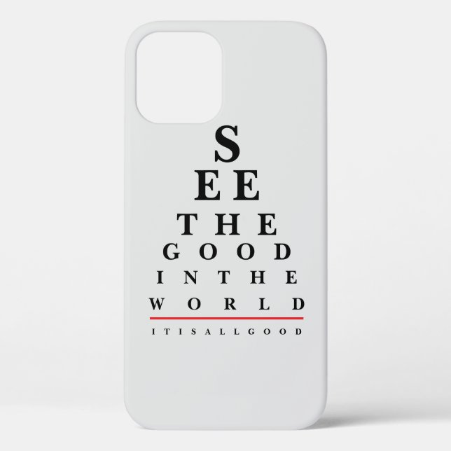 Eye Chart Quote Phone Case (Back)