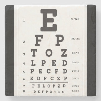 Eye Chart Snelling Chart Marble Stone Coaster