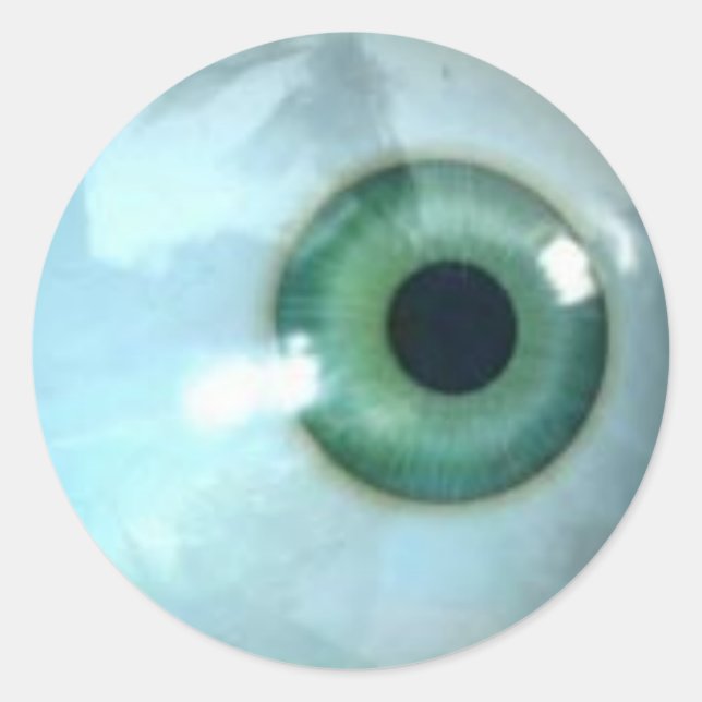 eye classic round sticker (Front)