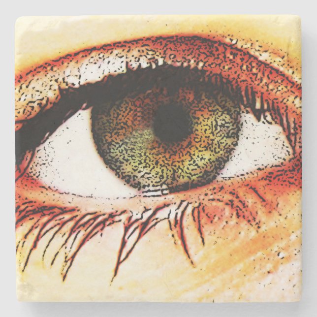Eye coastercna stone coaster (Front)