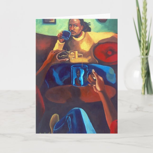 'Eye Contact' blank greeting card (Front)