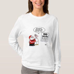 Eye Doctor and Santa Funny Christmas Cartoon T-Shirt