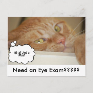 Eye Doctor Humour/It's all a Blur Postcard