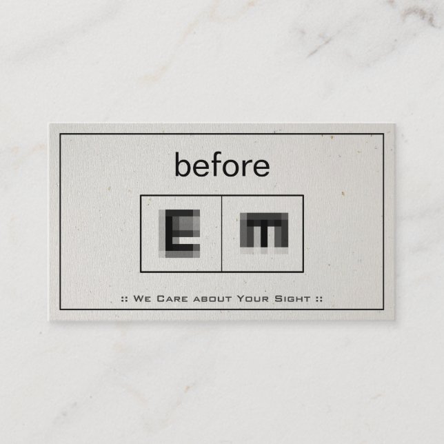 Eye Doctor Ophthalmology Optometry Ophthalmologist Business Card (Front)