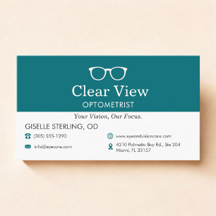 Eye Doctor Optometrist Office Glasses Icon Business Card