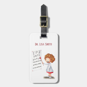 Eye doctor, optometrist or nurse personalized luggage tag