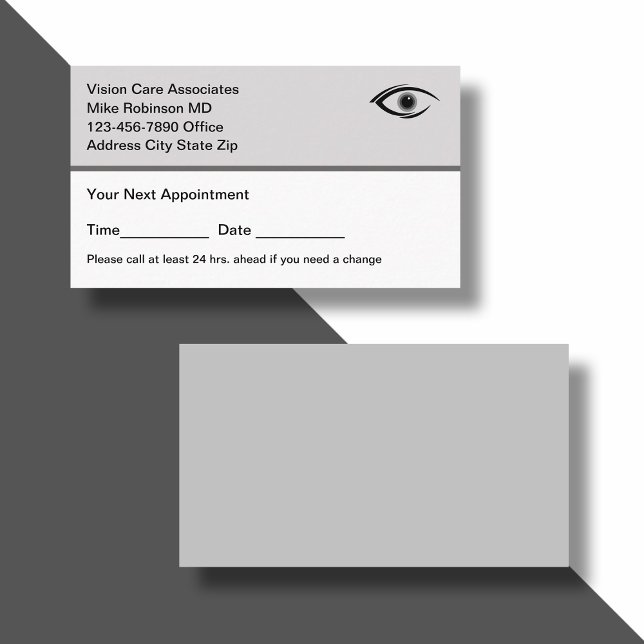 Eye Doctor Vision Bulk Appointment Business Cards  (Creator Uploaded)
