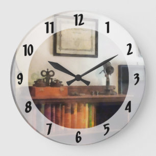 Eye Doctor's Office With Diploma Large Clock