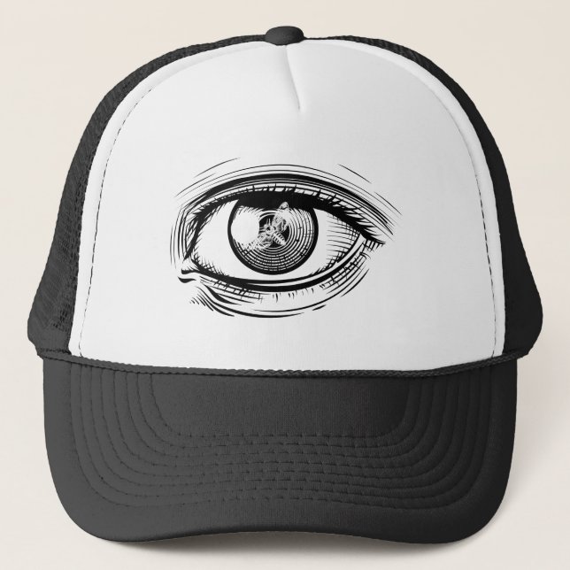 eye dragonfly trucker hat (Front)