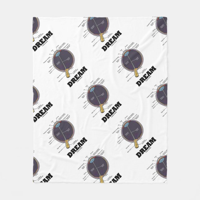 Eye Dream Anatomical Human Eyeball Humour Fleece Blanket (Front)